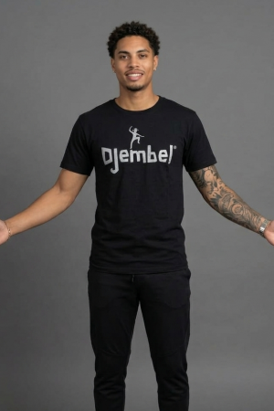 T-shirt noir logo blanc